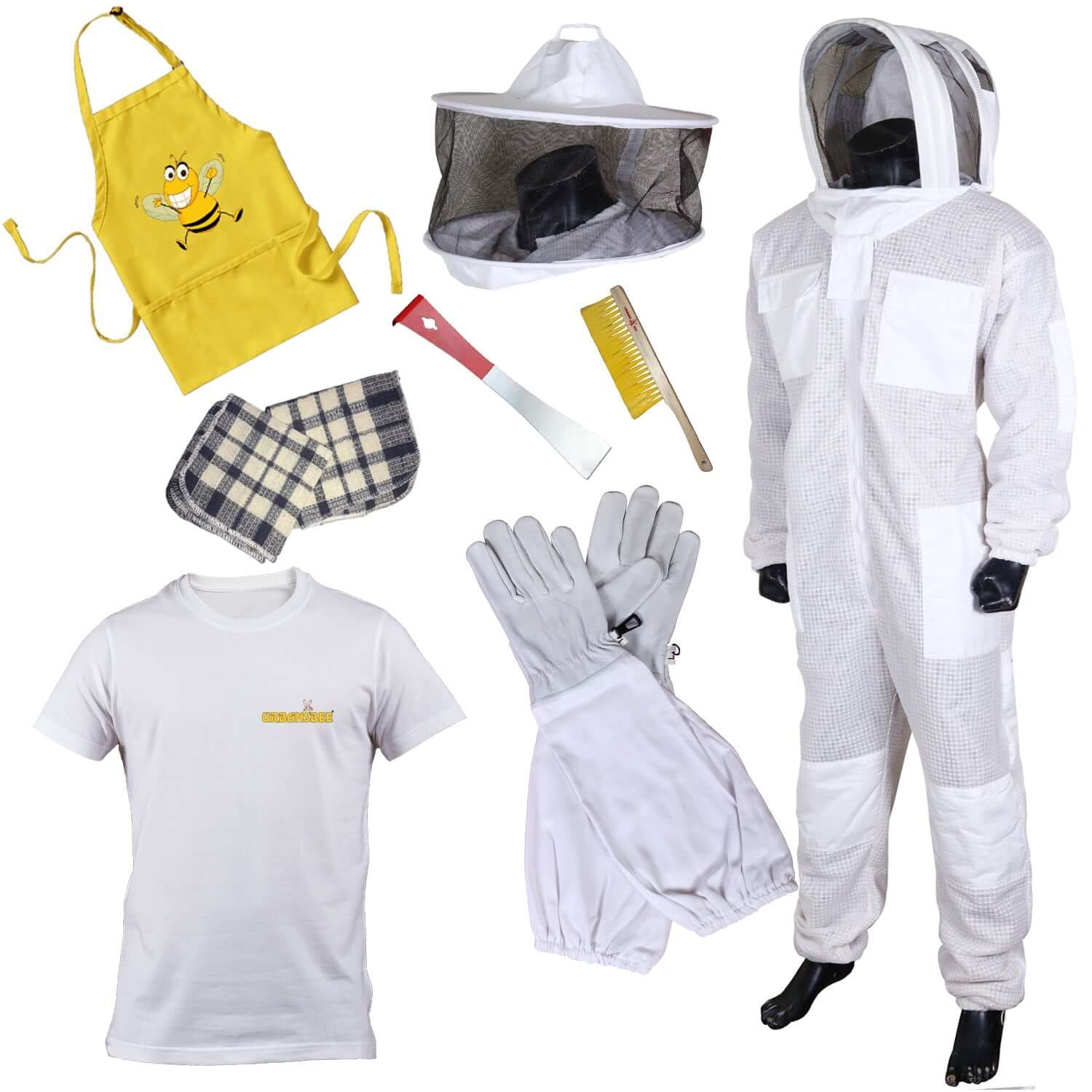 Kit Apicoltura 7 Pezzi Professionale: Attrezzi Per Apiario Con Gabbia Regina, Spazzola, Raschietto E Forchetta – Ideale Per Principianti