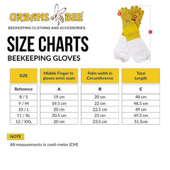 Weiße Imkerhandschuhe aus Leder - Urbansbee