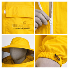 Beekeeping Jacket Cotton With Round Veil Fencing-Urbansbee