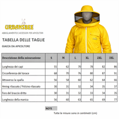 Beekeeping Jacket Cotton With Round Veil Fencing-Urbansbee