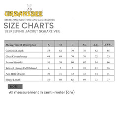 giacca per apicoltura con Maschera a rete Quadrata-Urbansbee