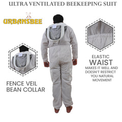 Tuta Ventilata da Apicoltore con rotondo velo bianca