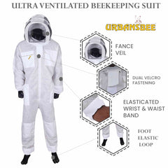 Tuta apicoltore bianca ventilata