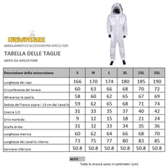 Tuta apicoltore bianca ventilata