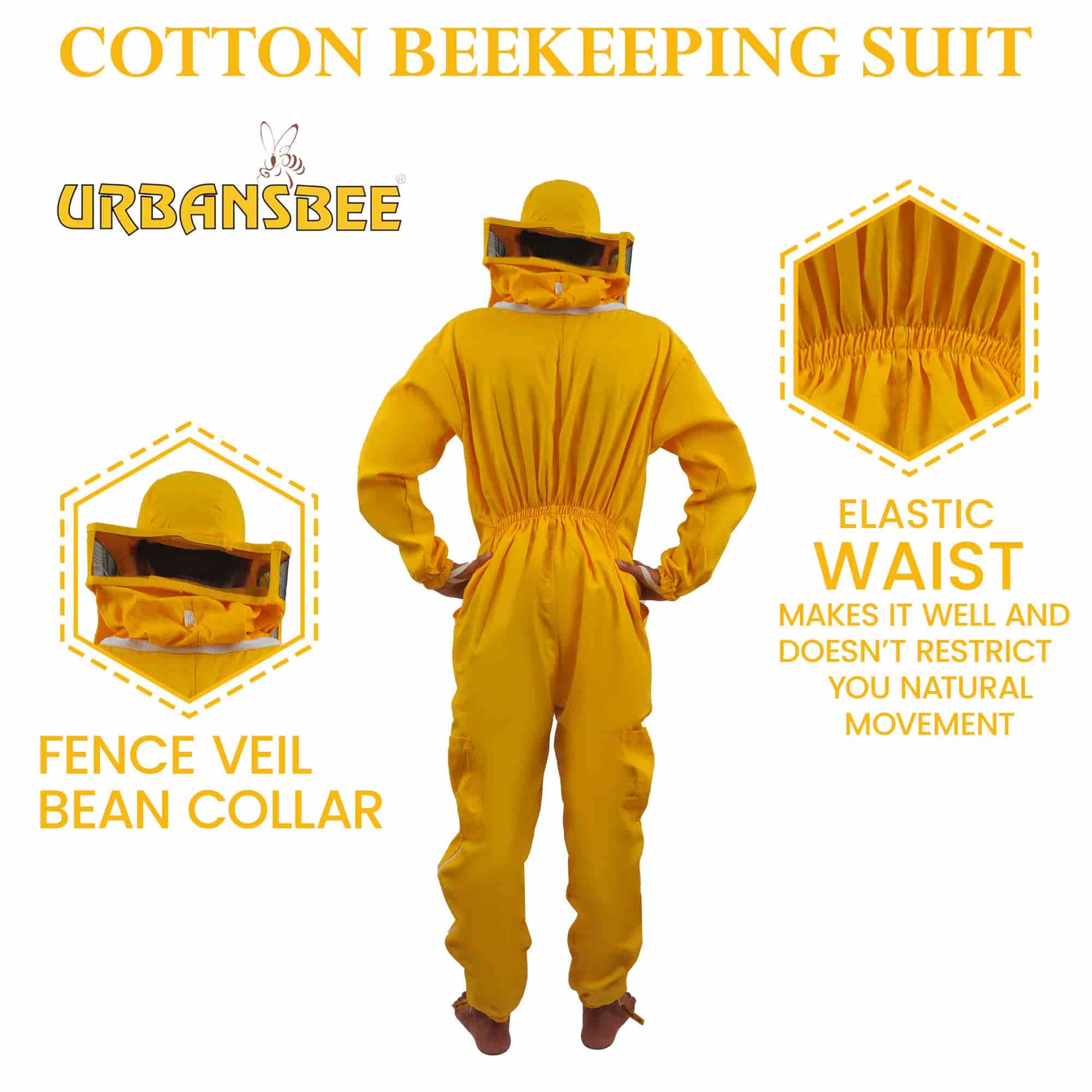 Tuta apicoltore cotone bianca antipuntura