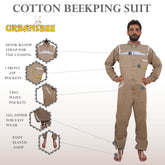 Tuta apicoltore cotone con cappello rotondo