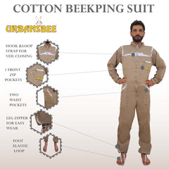 Tuta apicoltore cotone con cappello rotondo