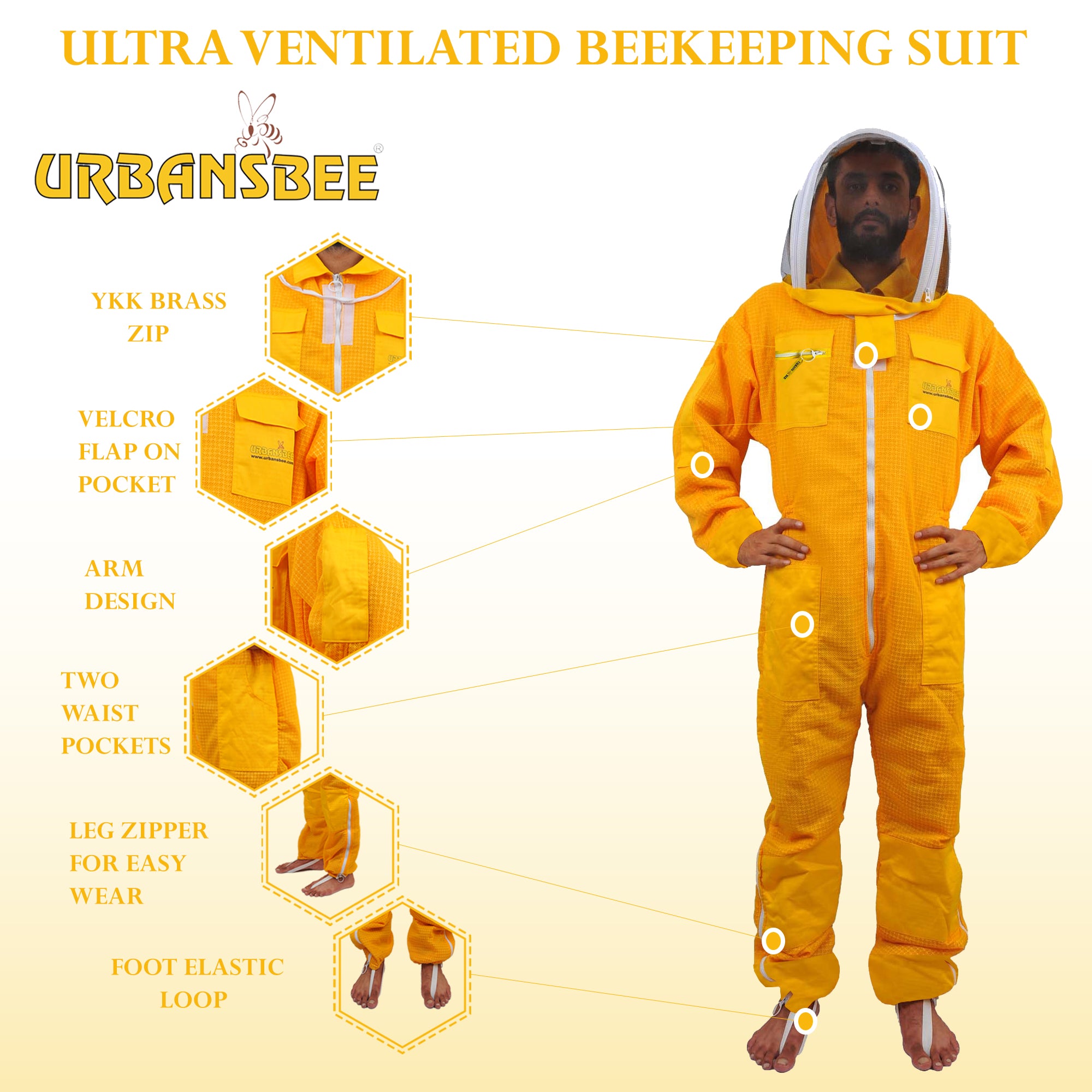 Tuta apicoltore ventilata beige
