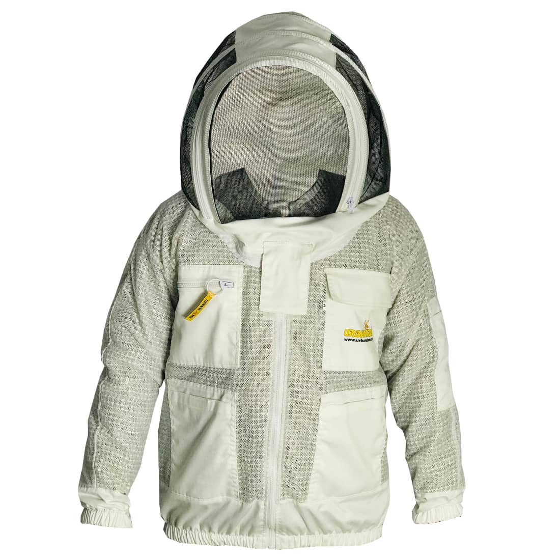 giacca apicoltore bianca 3 strati mesh con velo fantasia