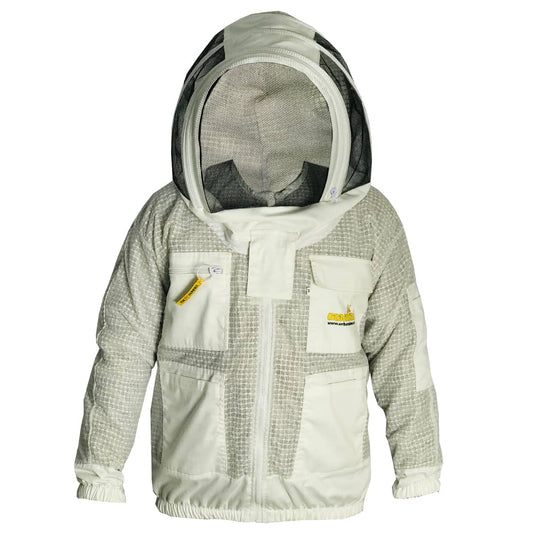 giacca apicoltore bianca 3 strati mesh con velo fantasia