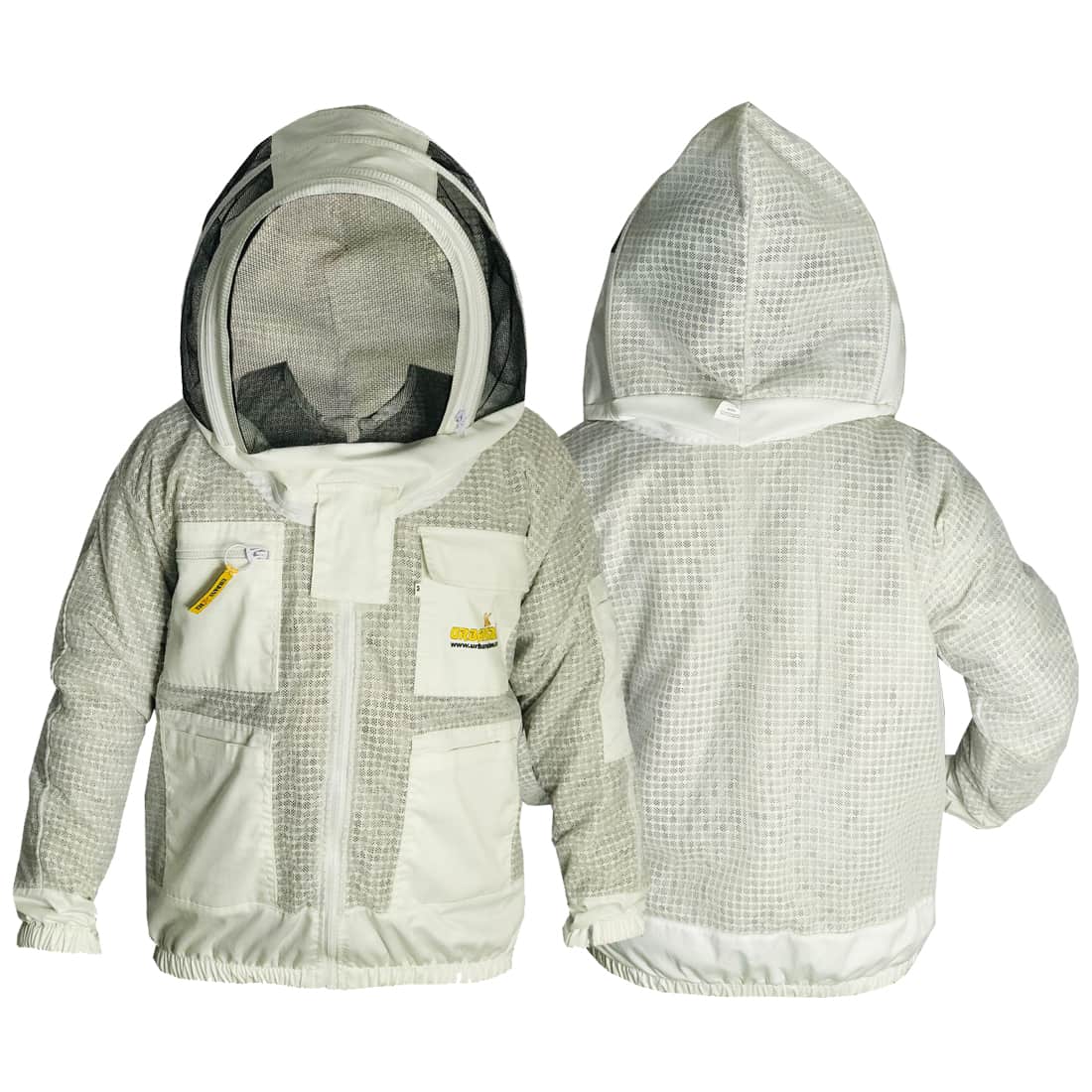 giacca apicoltore bianca 3 strati mesh con velo fantasia