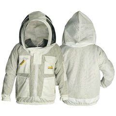 giacca apicoltore bianca 3 strati mesh con velo fantasia