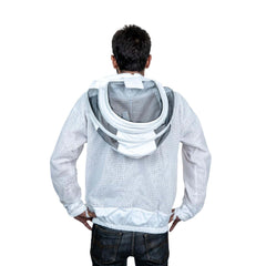 giacca apicoltore bianca 3 strati mesh con velo fantasia