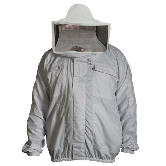 giacca apicoltore bianca con velo quadrato