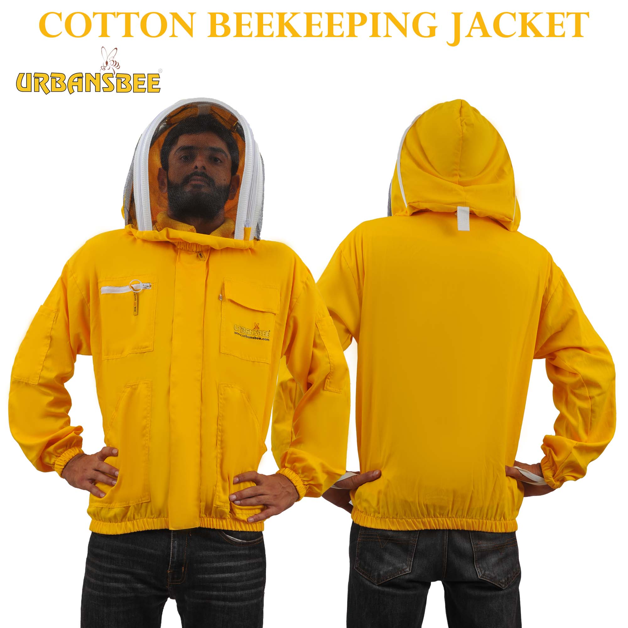 giacca apicoltore cotone con velo rotondo