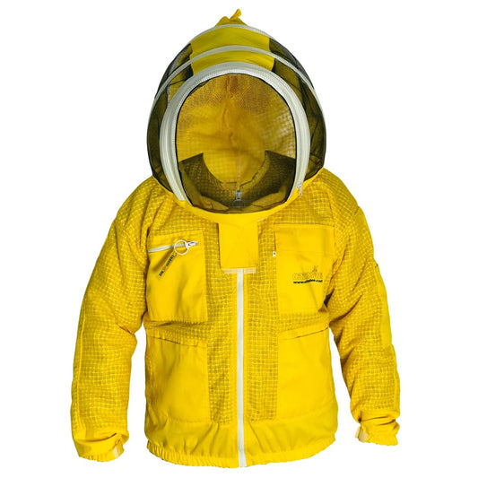 giacca apicoltore gialla 3 strati con velo fantasia