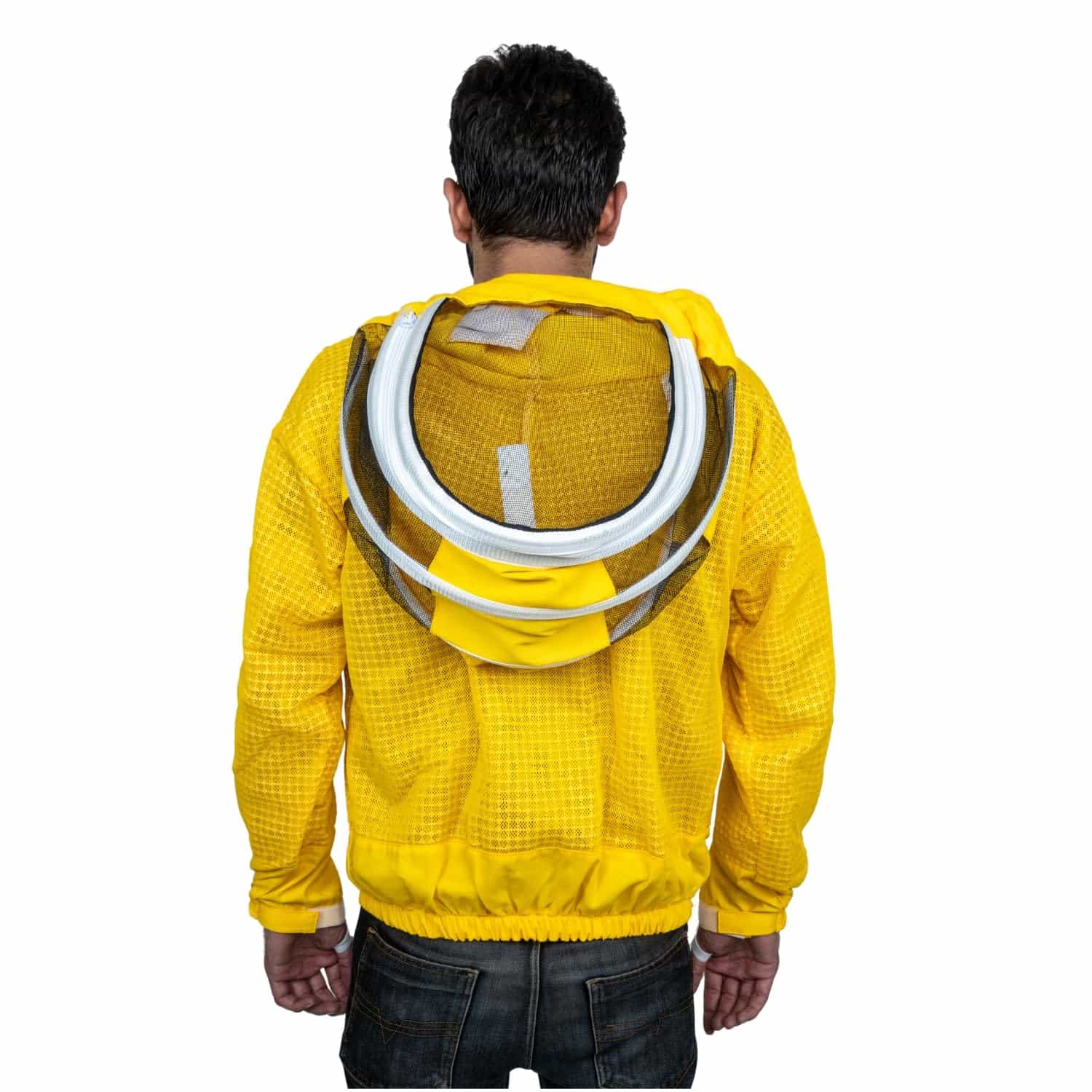 giacca apicoltore gialla 3 strati con velo fantasia