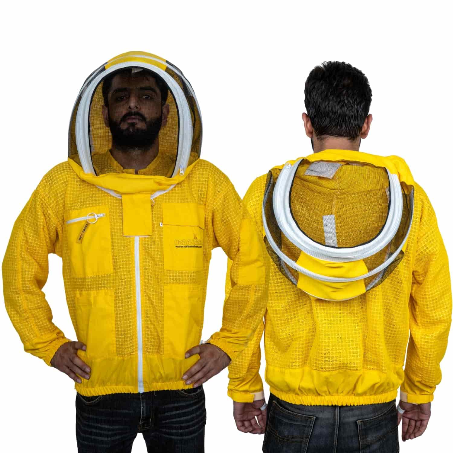 giacca apicoltore gialla 3 strati con velo fantasia