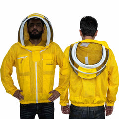 giacca apicoltore gialla 3 strati con velo fantasia