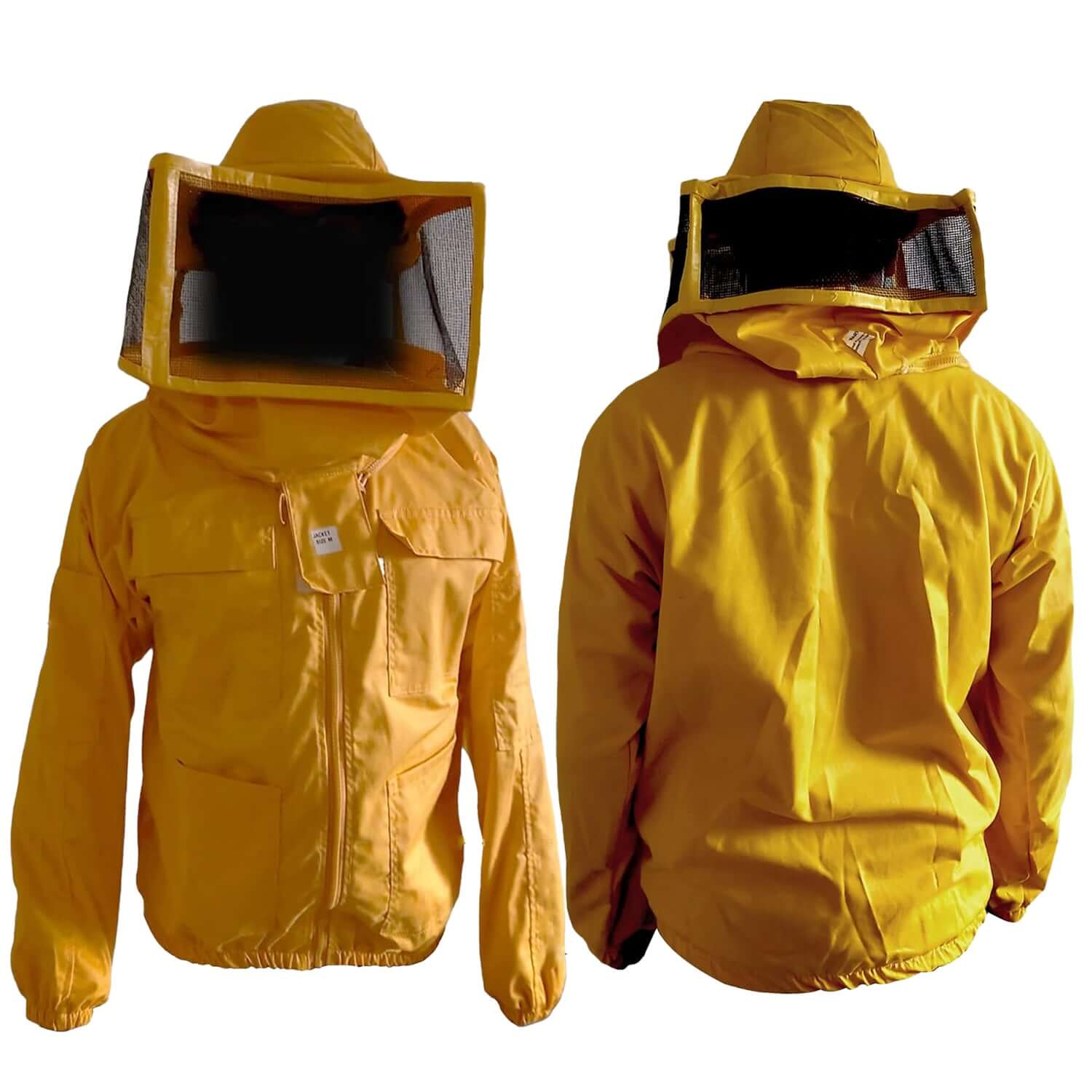 giacca apicoltore gialla con velo quadrato ventilata