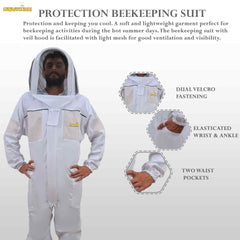 Beekeeper Cotton Suit with Patterned Hat - Urbansbee