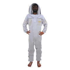Beekeeper Cotton Suit with Patterned Hat - Urbansbee