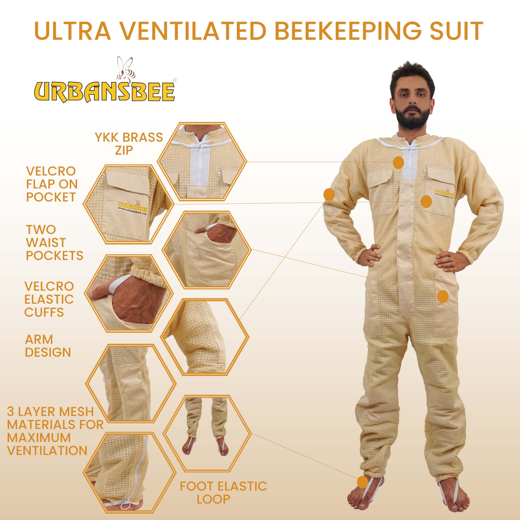 Tuta da apicoltore ventilata