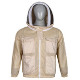 giacca apicoltore beige con velo rotondo