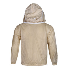 giacca apicoltore beige con velo rotondo