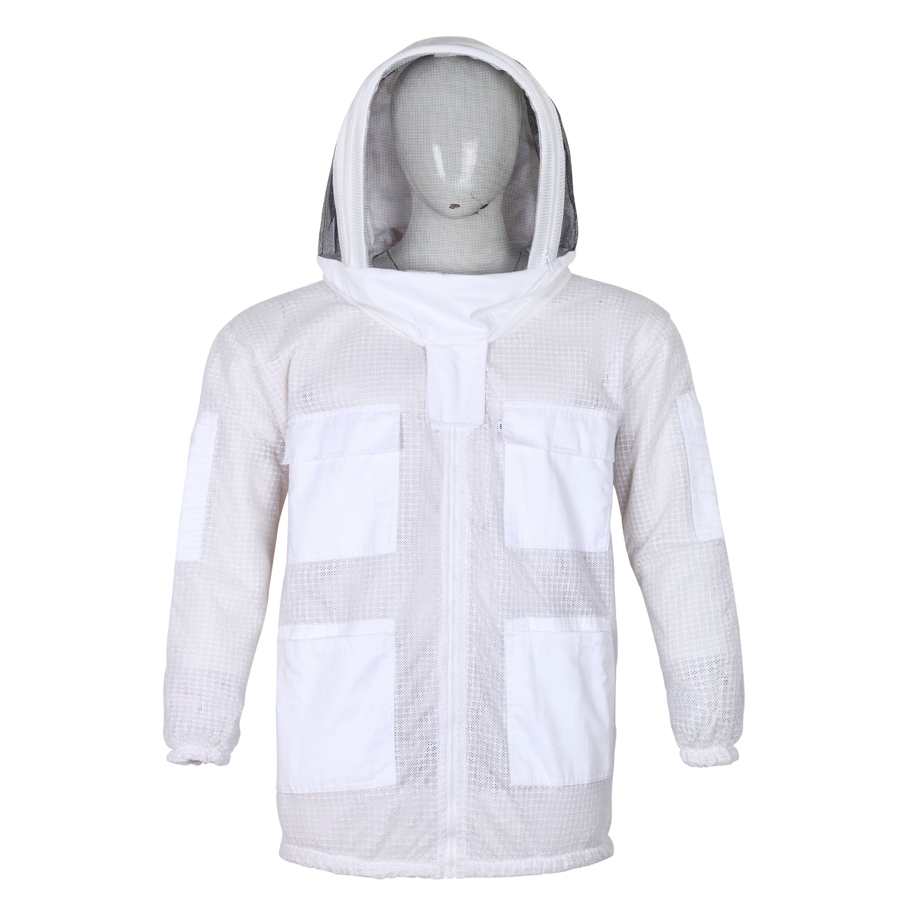 giacca apicoltore bianca ventilata con maschera rotonda