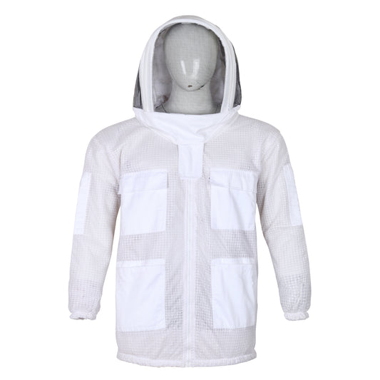 giacca apicoltore bianca ventilata con maschera rotonda