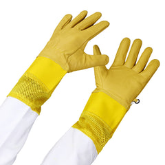 guanti apicoltore gialli in pelle