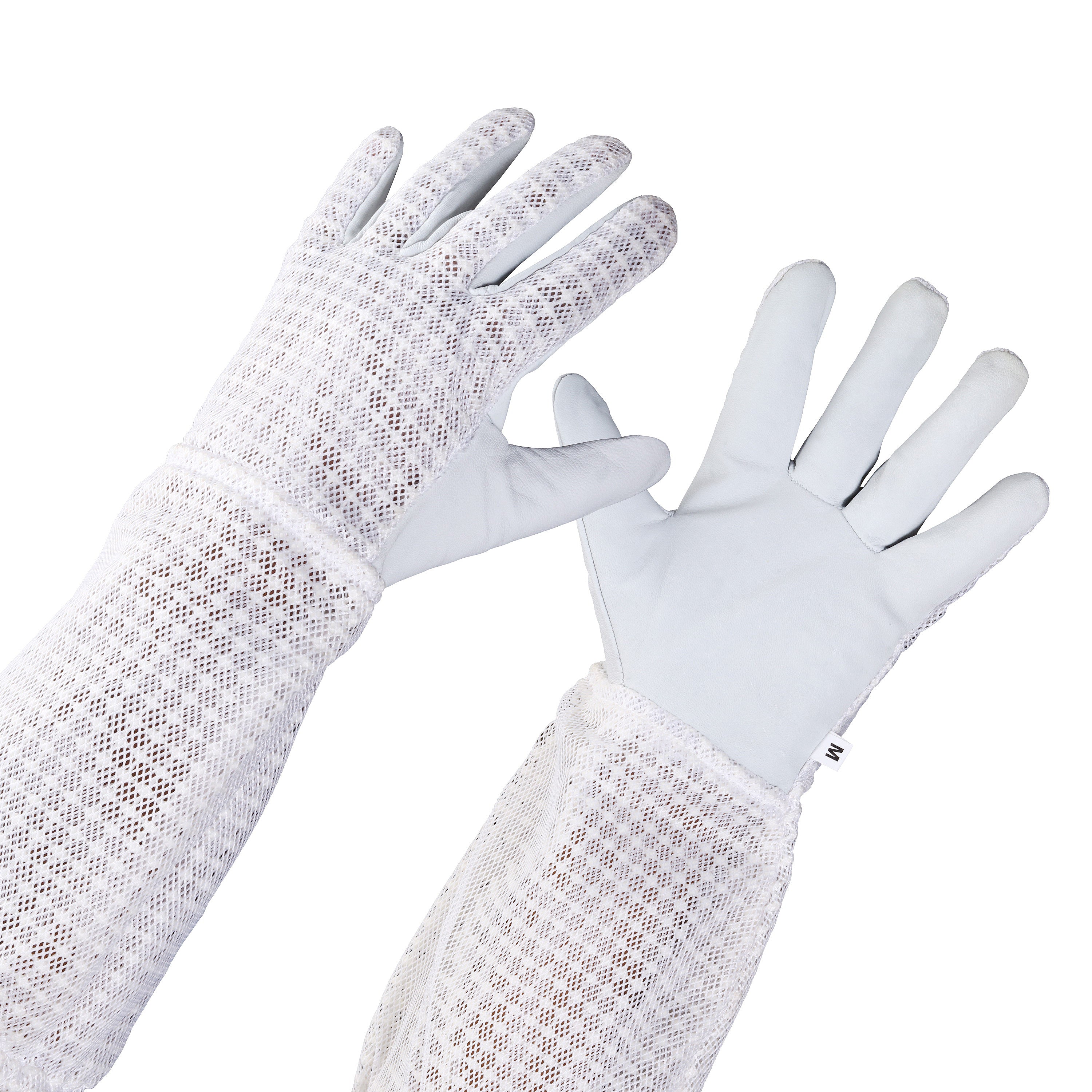 guanti apicoltore pelle sintetica con polsino lungo