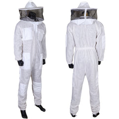 Tuta aerata antiperforazione per apicoltura con velo tondo