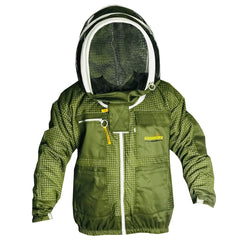 Veste d'apiculture 3 couches vert olive avec motif voile pour homme/femme