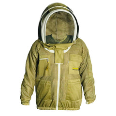 Veste d'apiculteur marron 3 couches avec motif voile pour homme et femme
