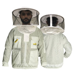 Veste d'apiculteur blanche Urbansbee pour homme et femme avec voile rond