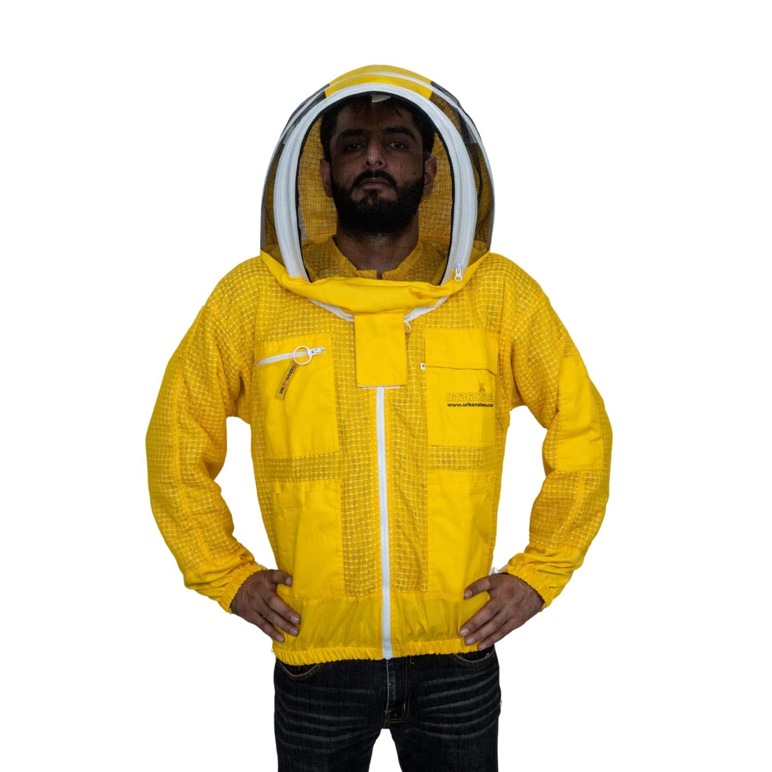 Veste d'apiculteur jaune avec voile pour homme et femme - Urbansbee