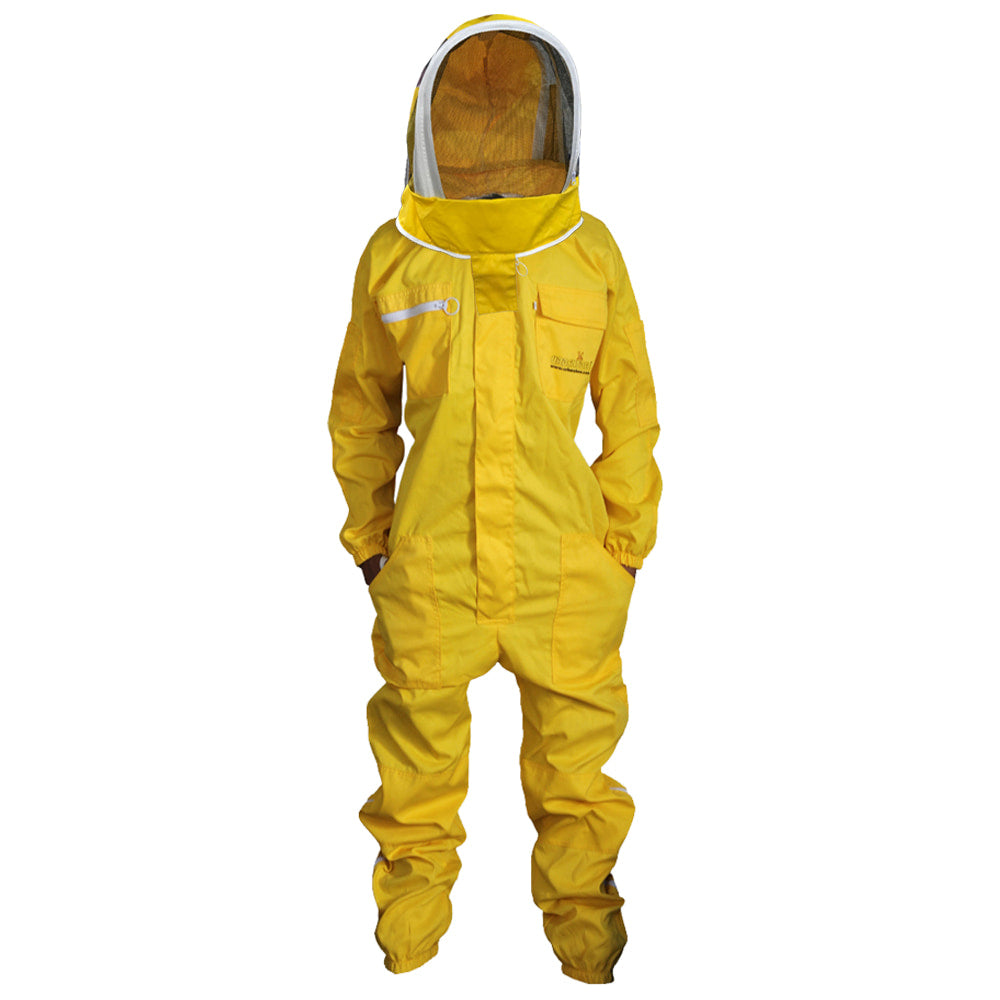 Combinaison d'apiculteur en coton jaune à motif voile - Urbansbee