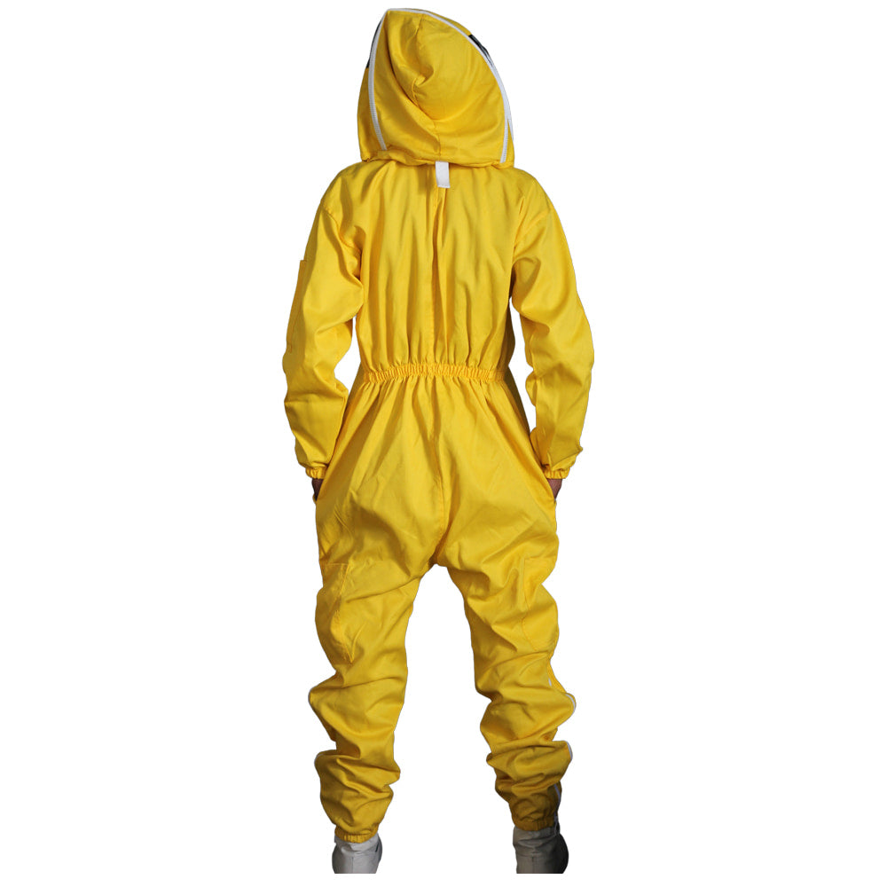 Combinaison d'apiculteur en coton jaune à motif voile - Urbansbee