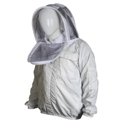 Veste d'apiculture blanche avec clôture à voile rond-Urbansbee