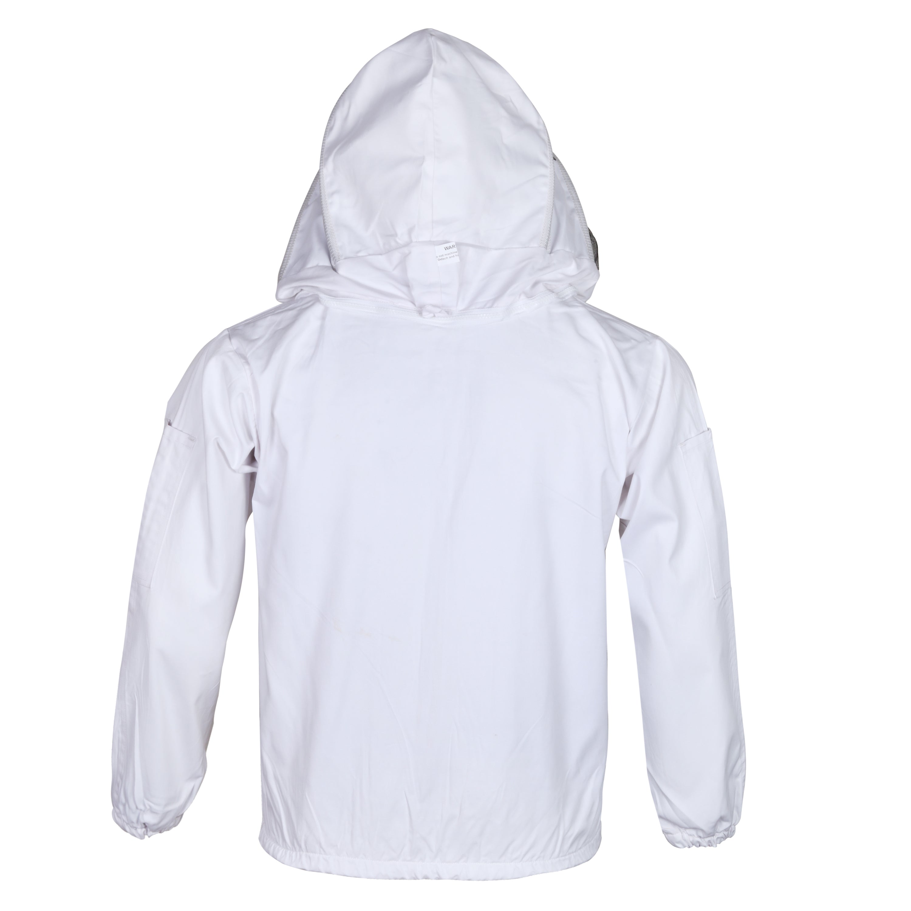 White Beekeeping Jacket With Round Veil Fencing-Urbansbee