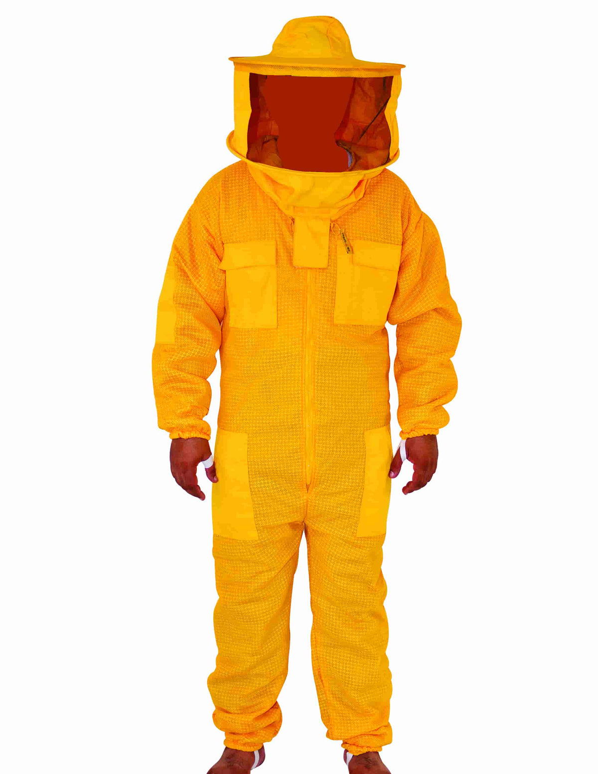 Combinaison d'apiculture jaune aérée à voile carré - Urbansbee