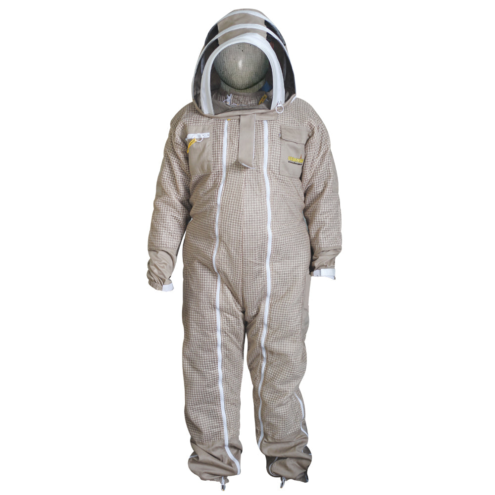 Beekeeping Suit 3 layers ventilated Anti-sting for bees with Astronaut fencing veil