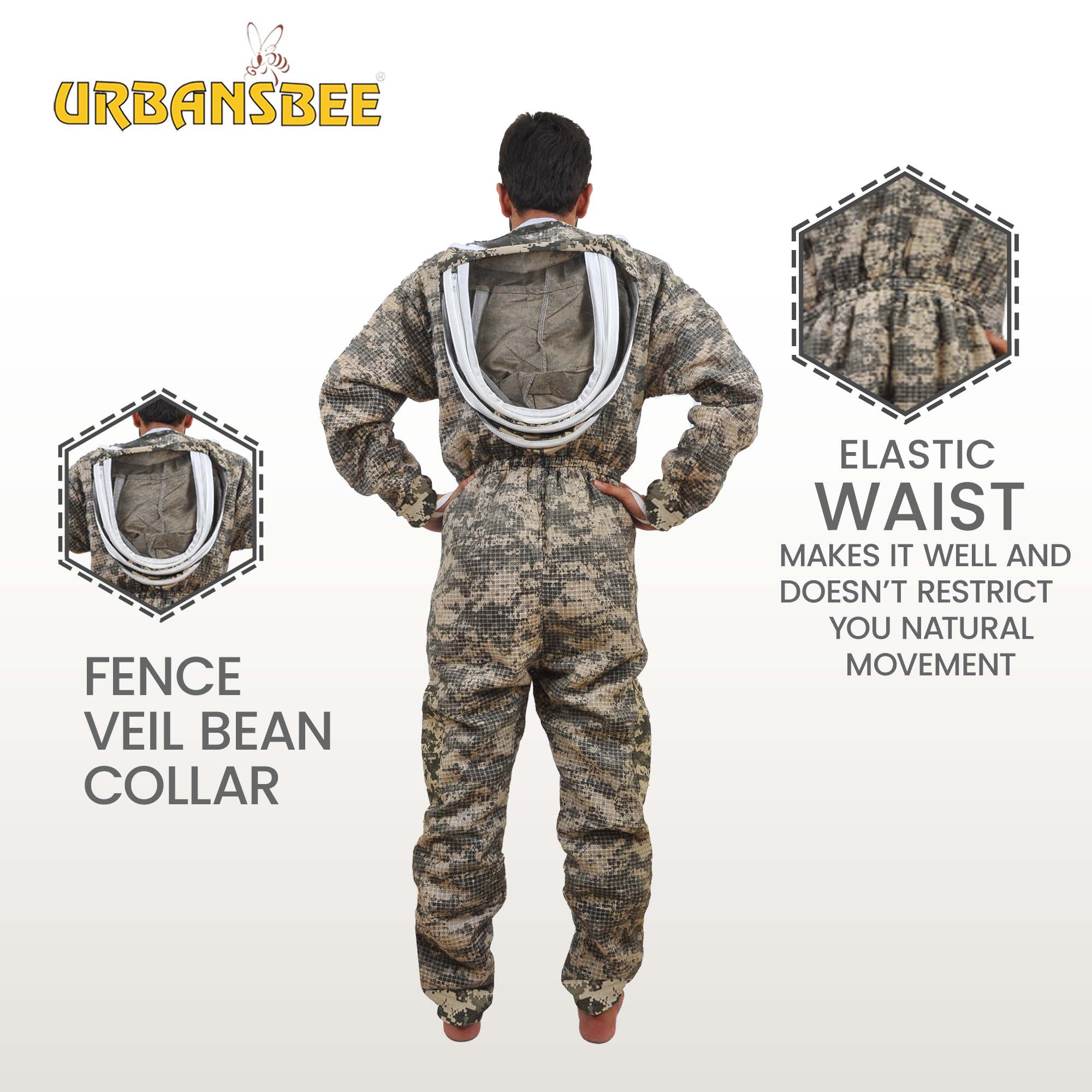 Beekeeper Ventilated Suit with Round Veil Pattern - Urbansbee