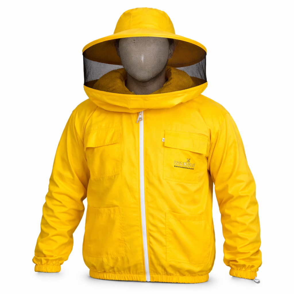 Beekeeping Jacket Cotton With Round Veil Fencing-Urbansbee