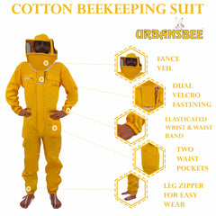 Costume d'apiculteur en coton avec chapeau carré Urbansbee