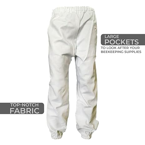 Pantalone apicoltore 100% puro cotone bianca URBANSBEE