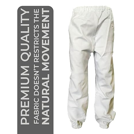 Pantalone apicoltore 100% puro cotone bianca URBANSBEE