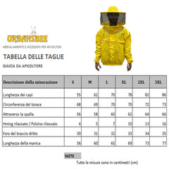 Veste d'apiculture blanche avec clôture à voile rond-Urbansbee